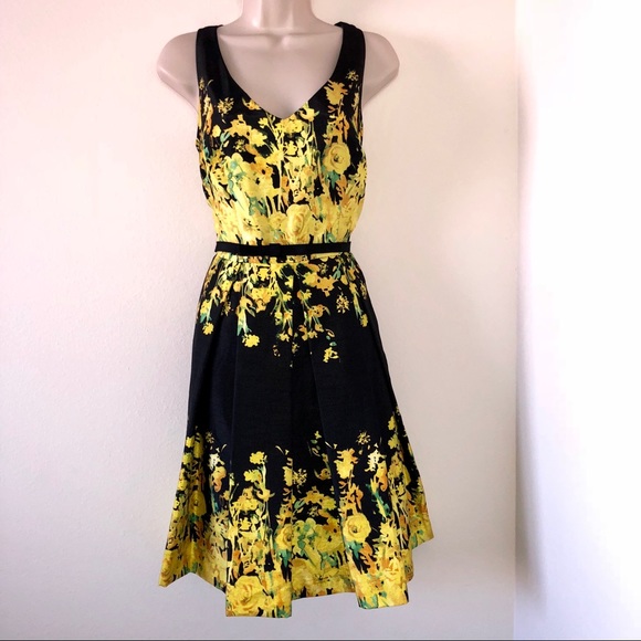 Danny & Nicole Dresses & Skirts - Gold Floral Dress